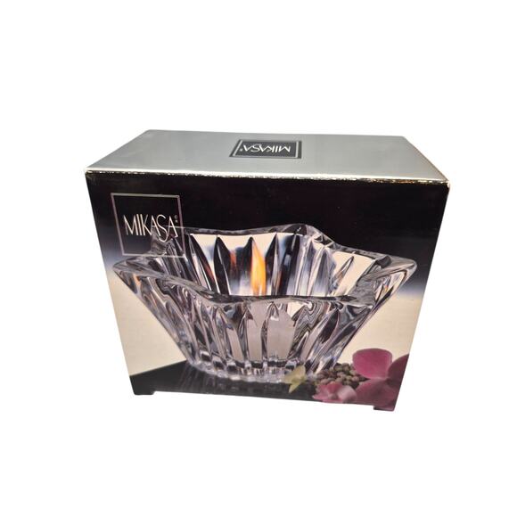Mikasa Diamond Fire Ribbed Votive Candle Holder, 5" Wide, New In Box... - Picture 2 of 5